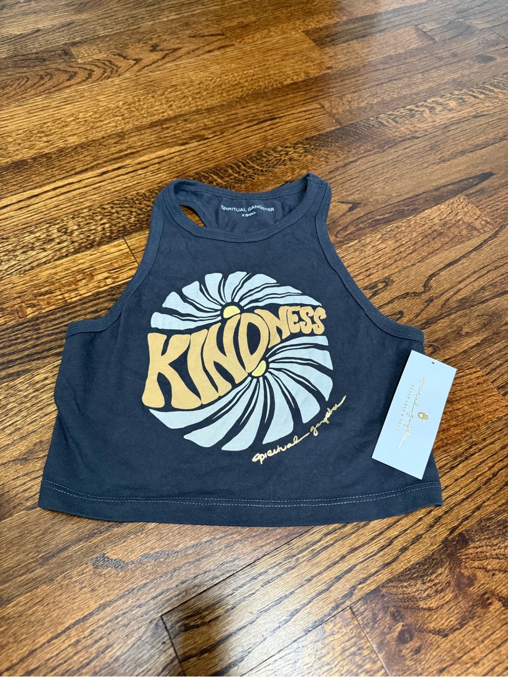 Spiritual Gangster "Kindness" Black Graphic Tank Top